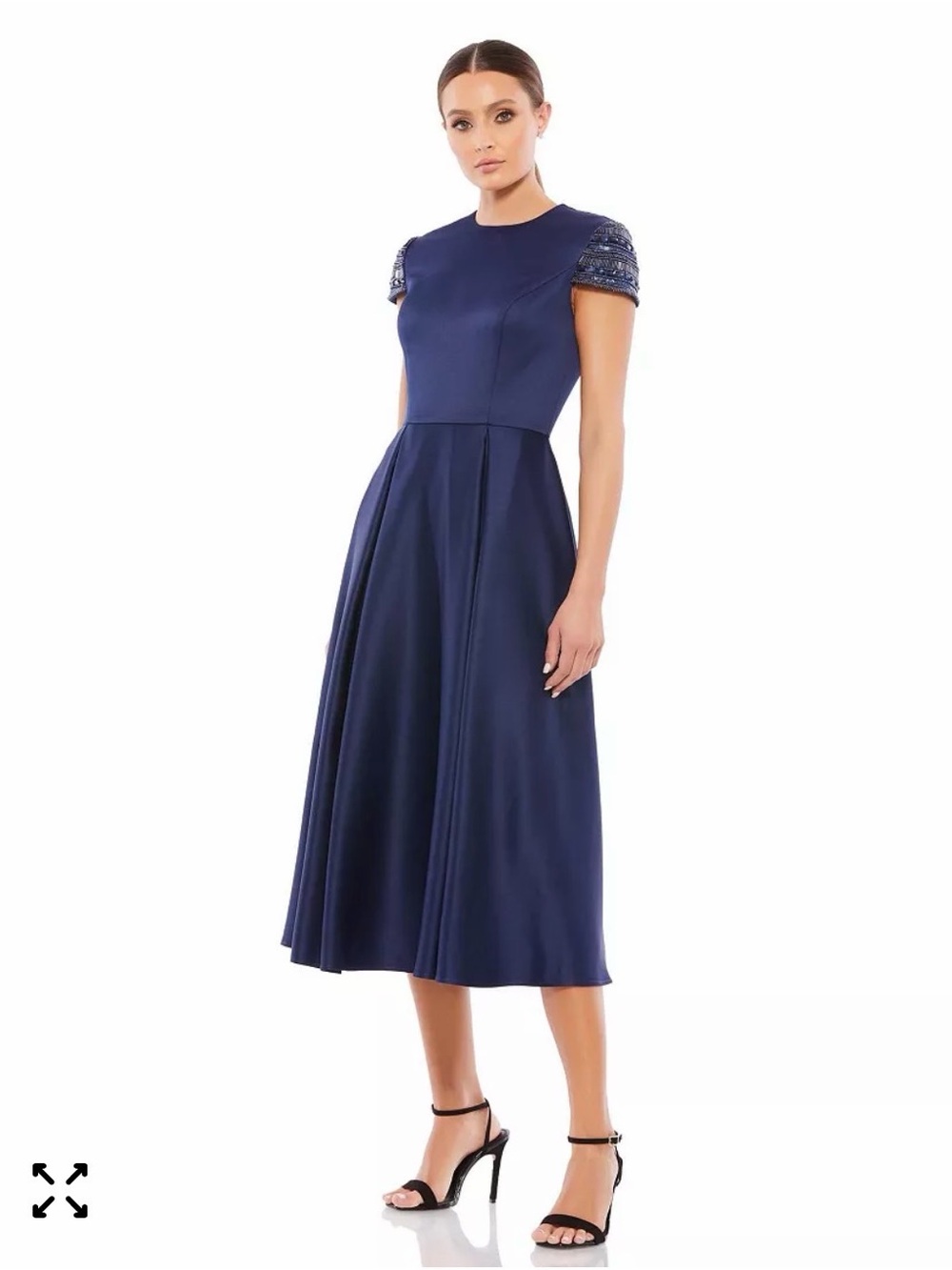 IEENA Lavender-Blue Maxi Dress with Elegant A-Line Silhouette